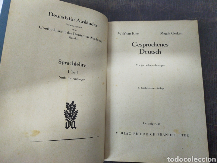 Libros de segunda mano: Gram&aacute;tica alemana. Gesprochenes Deutsch. 1941 - Foto 1