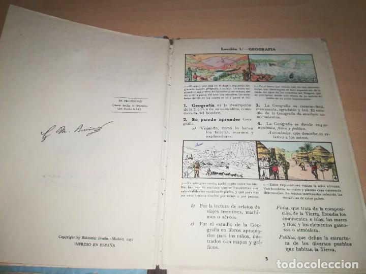 Libros de segunda mano: GEOGRAFIA ELEMENTAL PRIMER GRADO, EDICIONES BRU&Ntilde;O, 1951 Y 405 - Foto 3