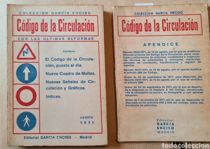 Libros de segunda mano: Codigo de la circulacion y apendice. Editorial Garcia Enciso. 1971 - Foto 1