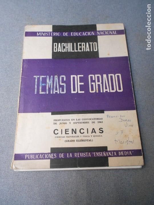 Libros de segunda mano: TEMAS DE GRADO - Foto 1