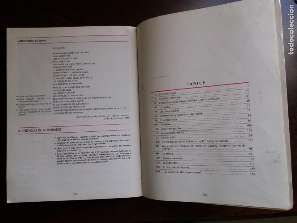Libros de segunda mano: LIBRO FORMACI&Oacute;N HUMAN&Iacute;STICA 3. FP 2. EDICIONES SM. 1988. - Foto 5