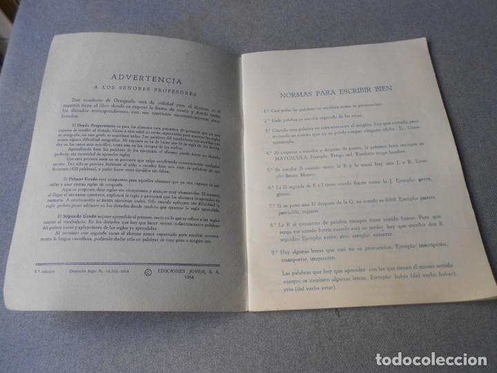 Libros de segunda mano: CUADERNO DE ORTOGRAFIA. 1&ordm; GRADO. - Foto 2