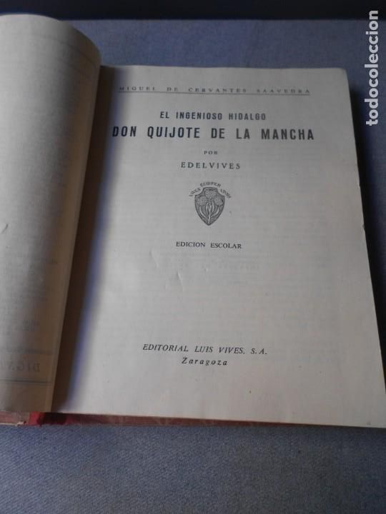 Libros de segunda mano: EL QUIJOTE. EDICION ESCOLAR. - Foto 2