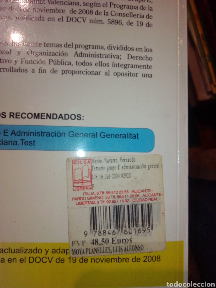 Libros de segunda mano: Libro Oposiciones GVA Administraci&oacute;n General - Foto 2