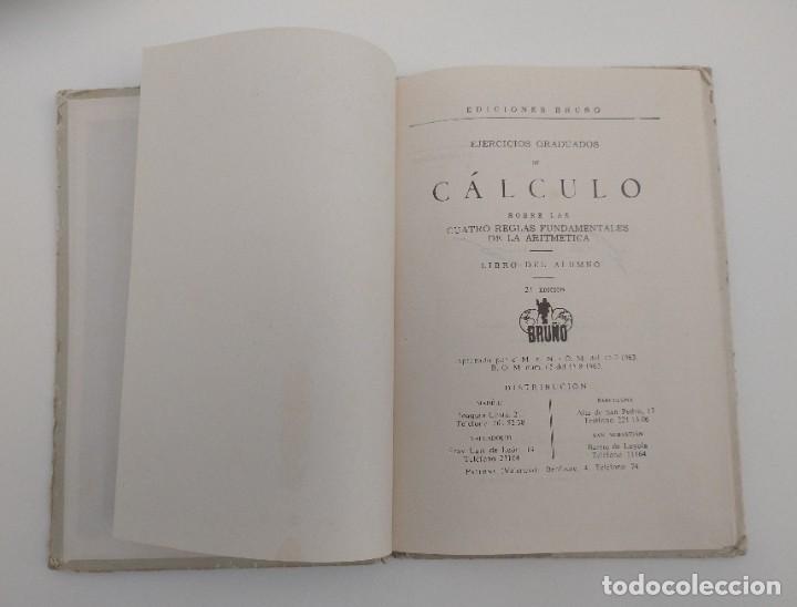 Libros de segunda mano: Libro de texto EJERCICIOS DE C&Aacute;LCULO, ED. BRU&Ntilde;O, 1966 - Foto 2