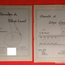Libros de segunda mano: ANTIGUOS CUADERNOS ELEMENTOS DE DIBUJO LINEAL, G.M.BRUÑO, Nº 1 DE 1964 Y Nº 2 DE 1958. Lote 222492285