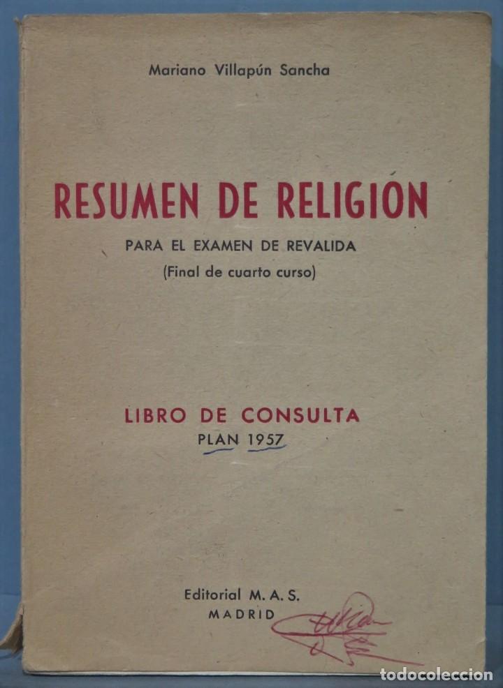 Libros de segunda mano: RESUMEN DE RELIGION. SANCHA. PLAN 1957 - Foto 1