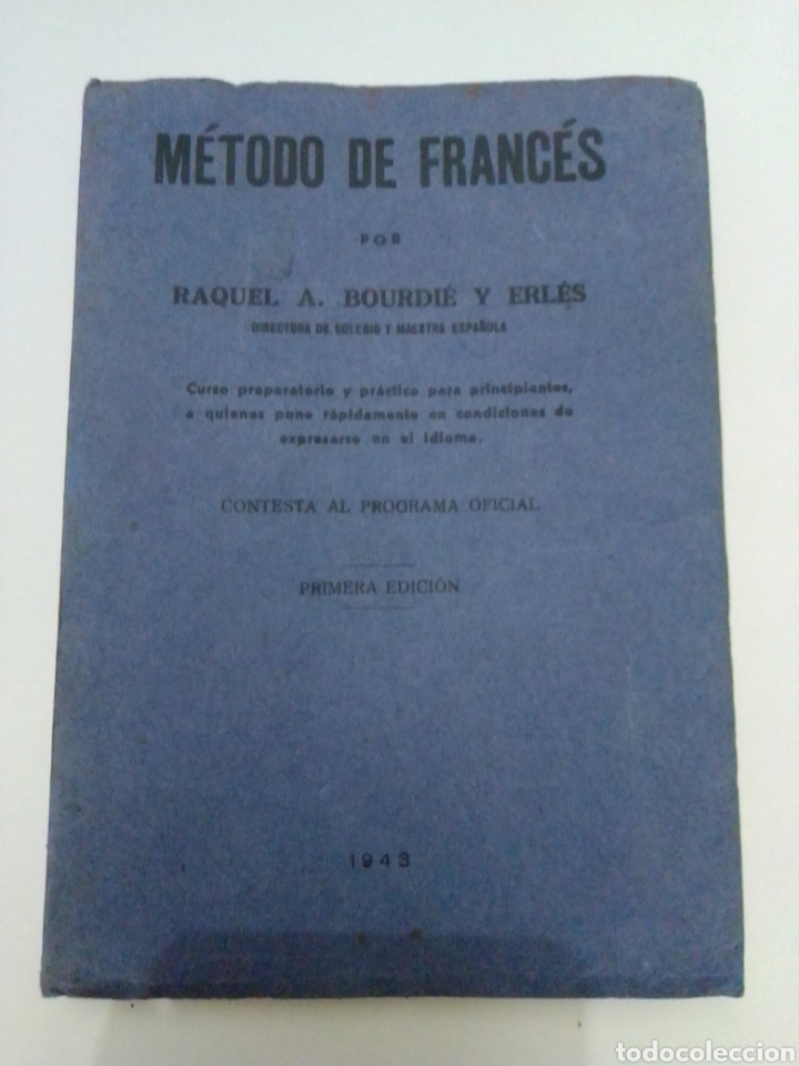 Libros de segunda mano: Libro m&eacute;todo de franc&eacute;s 1943 - Foto 1