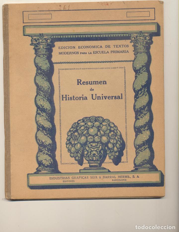 Libros de segunda mano: Resumen de Historia Universal. Seix & Barral Herms - Foto 1