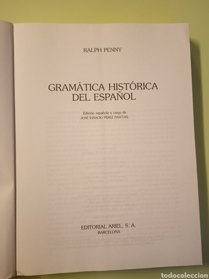 Libros de segunda mano: Gram&aacute;tica hist&oacute;rica del Espa&ntilde;ol. Ralph Penny. - Foto 3