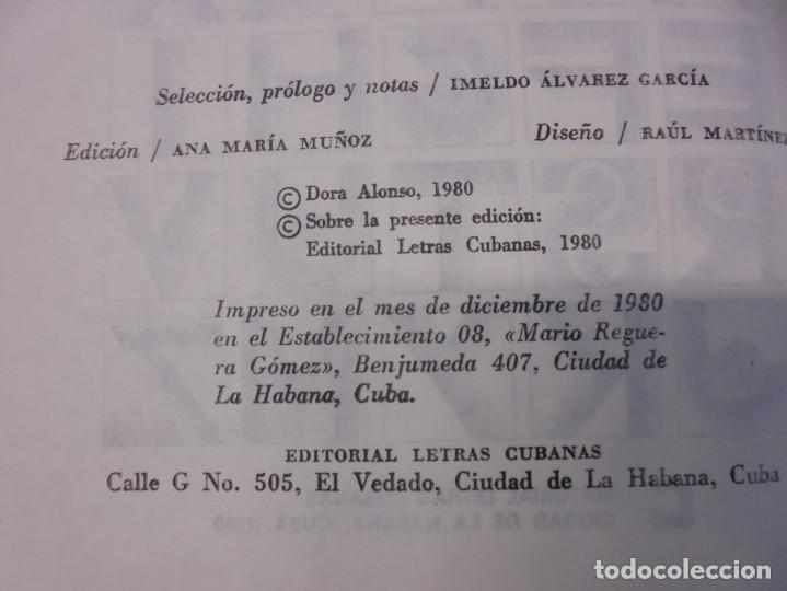 Libros de segunda mano: DORA ALONSO. LETRAS. EDITORIAL LETRAS CUBANAS.1980 - Foto 9