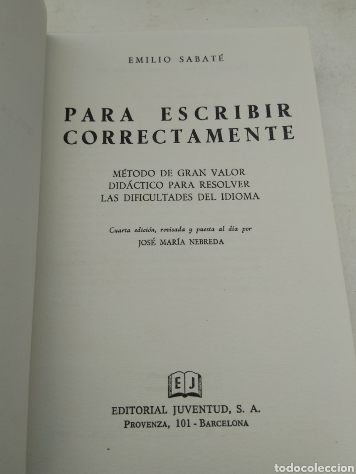 Libros de segunda mano: PARA ESCRIBIR CORRECTAMENTE/EMILIO SABAT&Eacute; - Foto 2