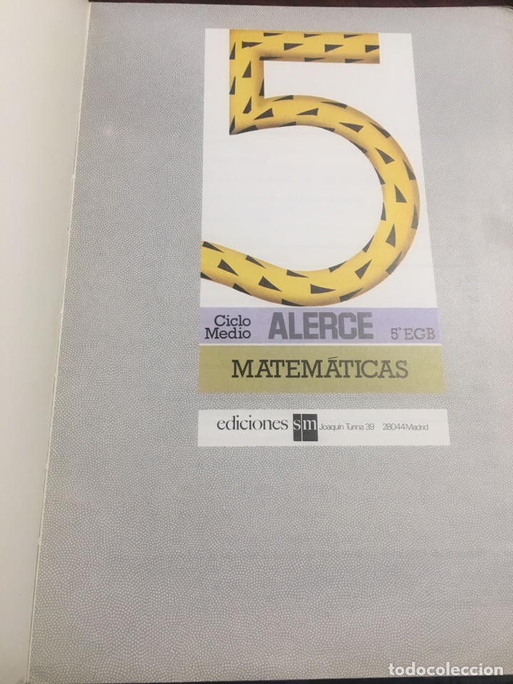 Libros de segunda mano: Matem&aacute;ticas 5 EGB SM 1986. Con forro - Foto 2