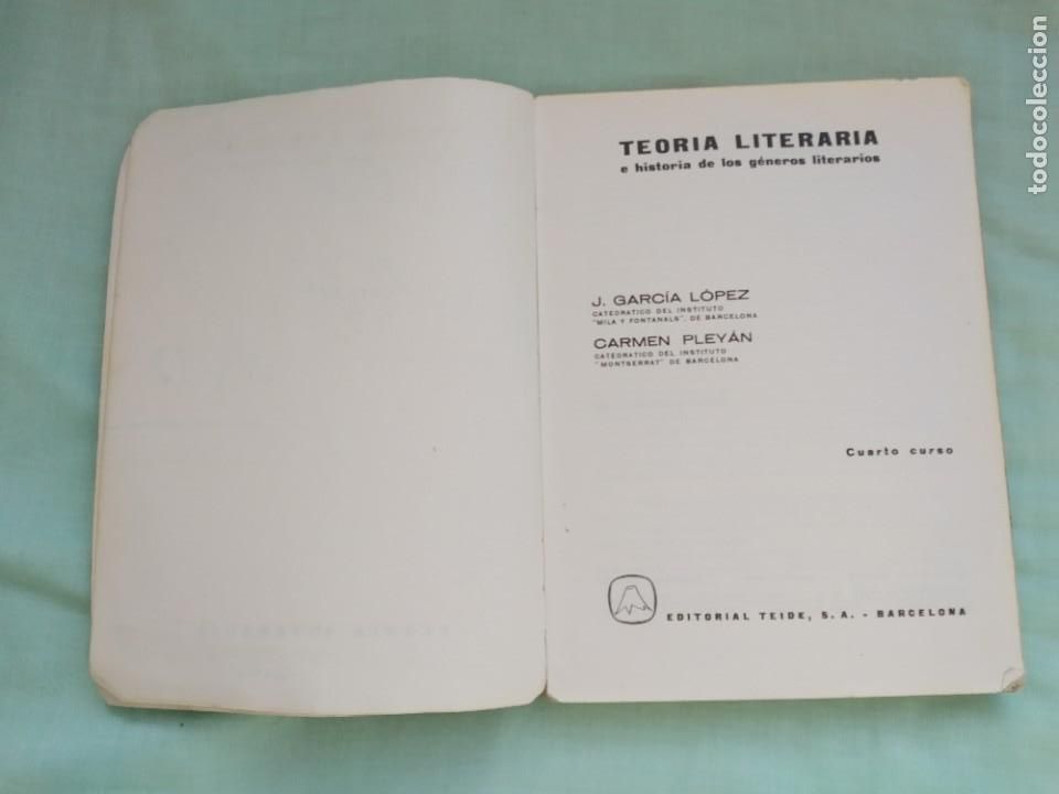 Libros de segunda mano: TEOR&Iacute;A LITERARIA - EDITORIAL TEIDE - 1967 - *R - Foto 2