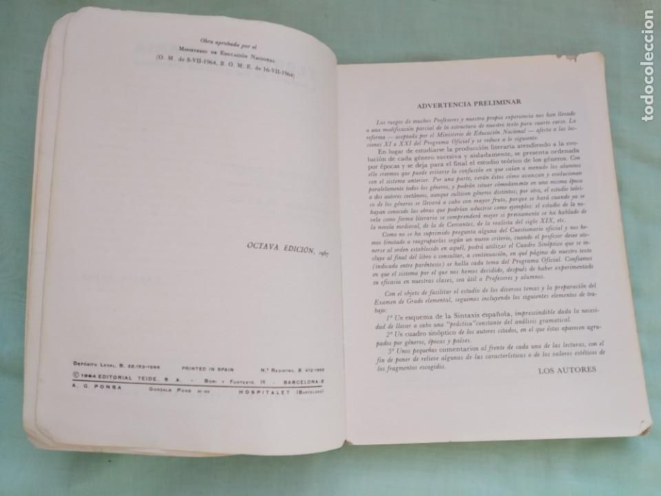 Libros de segunda mano: TEOR&Iacute;A LITERARIA - EDITORIAL TEIDE - 1967 - *R - Foto 3