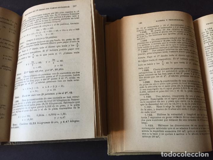 Libros de segunda mano: Algebra y trigonometria. 2 tomos Problemas y soluciones. 1943 - Foto 5