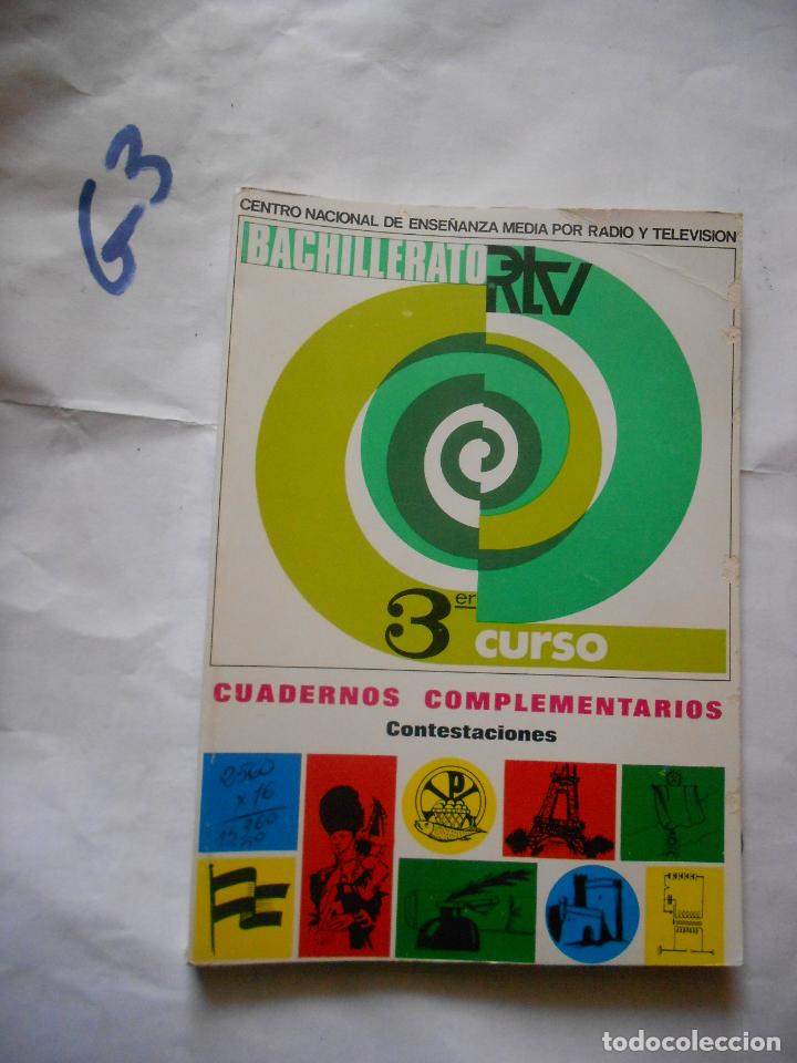 Libros de segunda mano: ANTIGUO LIBRO DE TEXTO - CONTESTACIONES 3&ordm; - Foto 1