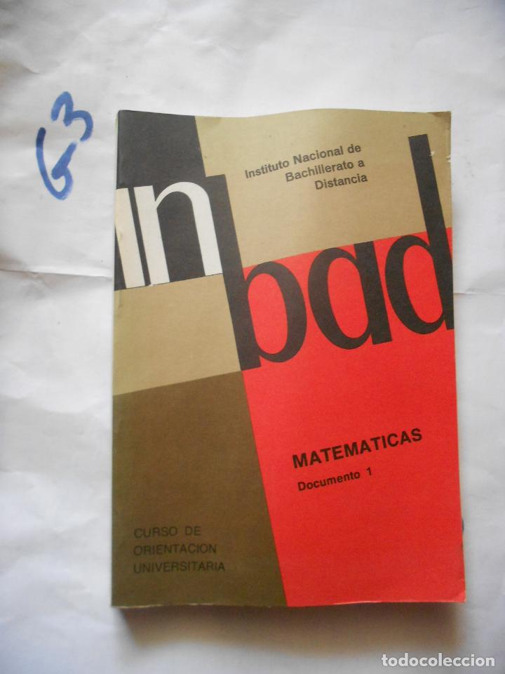 Libros de segunda mano: ANTIGUO LIBRO DE TEXTO - MATEMATICAS COU - Foto 1