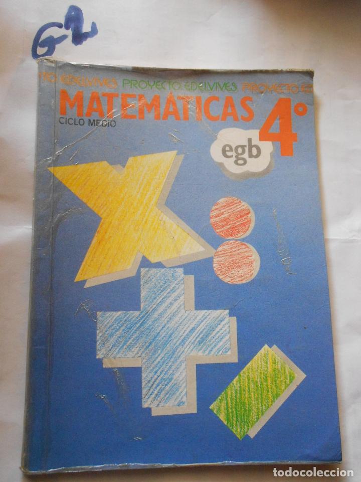Libros de segunda mano: ANTIGUO LIBRO DE TEXTO - MATEMATICAS 4&ordm; EGB - Foto 1