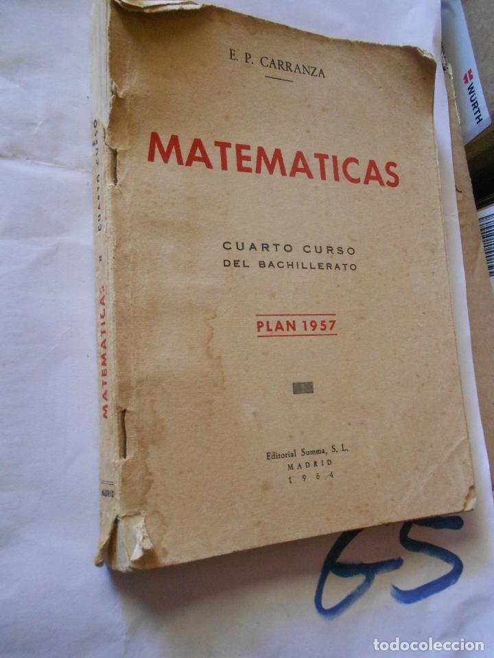 Libros de segunda mano: ANTIGUO LIBRO DE TEXTO - MATEMATICAS 4&ordm; BACHILLERATO - Foto 1