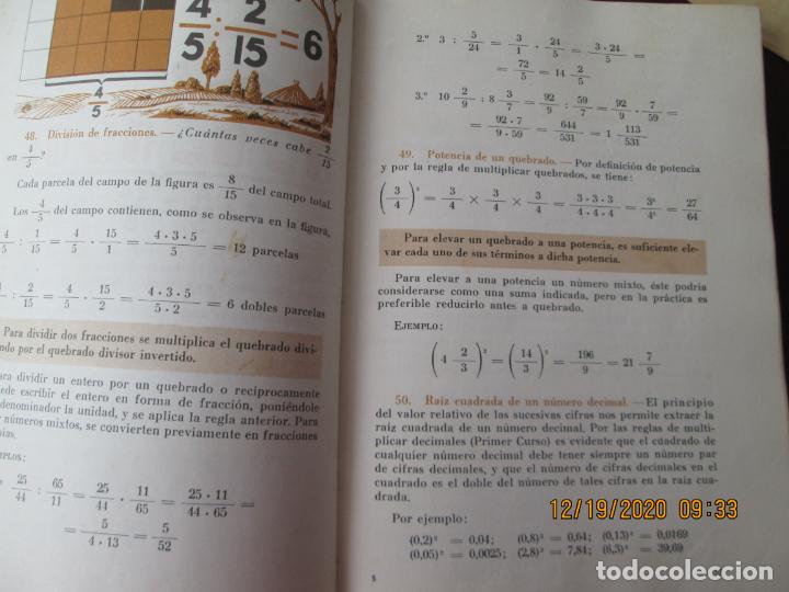 Libros de segunda mano: MATEM&Aacute;TICAS 2&ordm; - C. MARCOS/J. MART&Iacute;NEZ - EDICIONES SM 1967. - Foto 3
