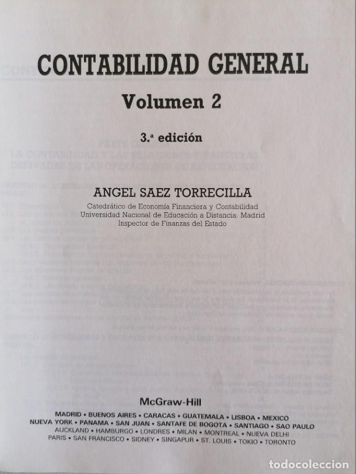 Libros de segunda mano: CONTABILIDAD GENERAl. A. Saez Torrecilla VOLUMEN 2 - Foto 2
