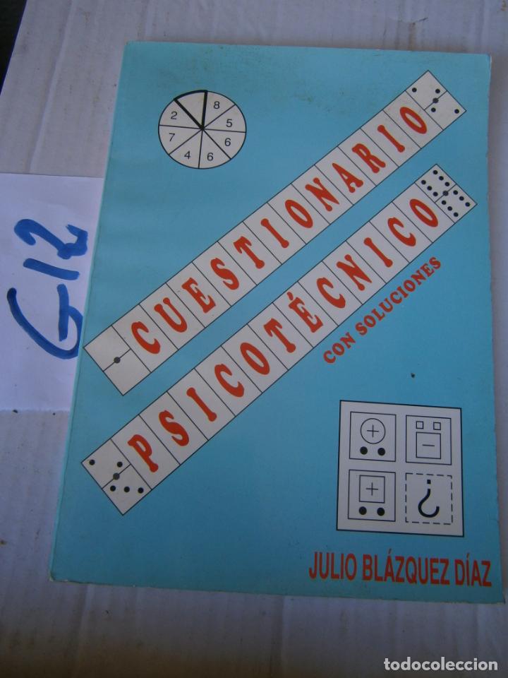 Libros de segunda mano: CUESTIONARIO PSICOTECNICO - Foto 1