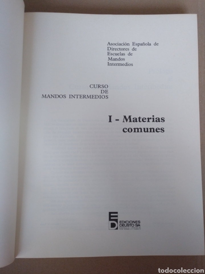 Libros de segunda mano: Curso de mandos intermedios. Materias comunes. Ediciones deusto. Libro - Foto 2