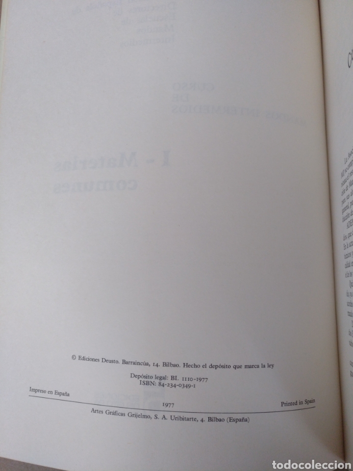 Libros de segunda mano: Curso de mandos intermedios. Materias comunes. Ediciones deusto. Libro - Foto 3