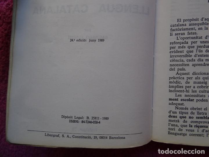 Libros de segunda mano: diccionari de la llengua catalana editor Albert&iacute; 1989 - Foto 3