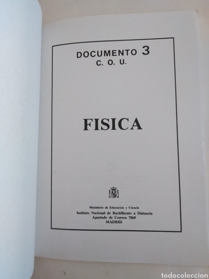 Libros de segunda mano: F&iacute;sica. Documento 3. COU. Inbad - Foto 2