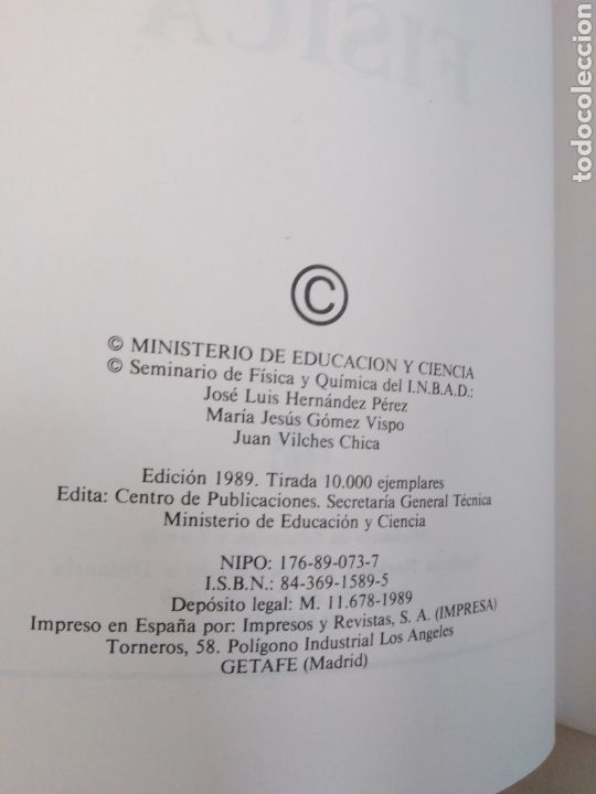 Libros de segunda mano: F&iacute;sica. Documento 3. COU. Inbad - Foto 3