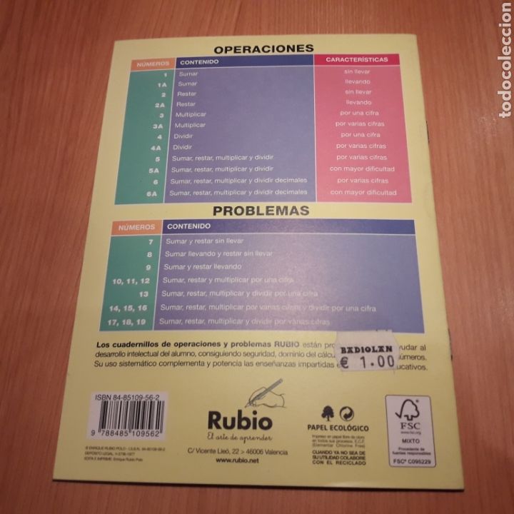 Libros de segunda mano: Cuaderno Rubio - Foto 2