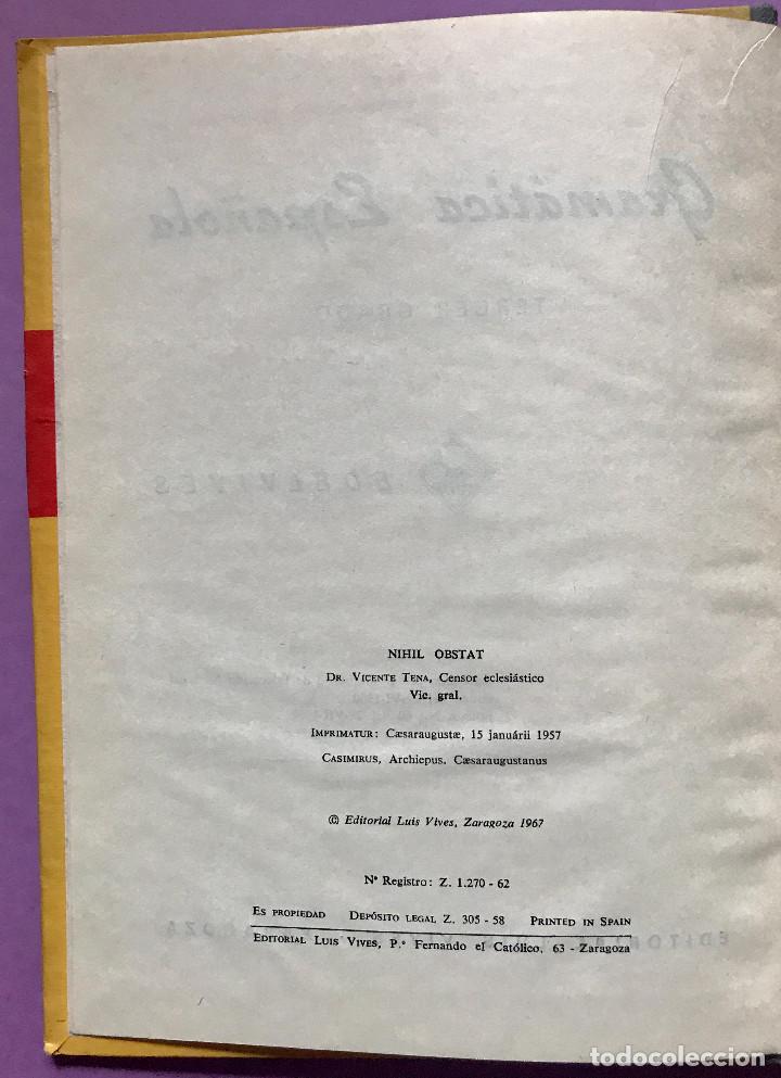 Libros de segunda mano: Gramatica tercer grado. Ed. Luis Vives. 1962 - Foto 3