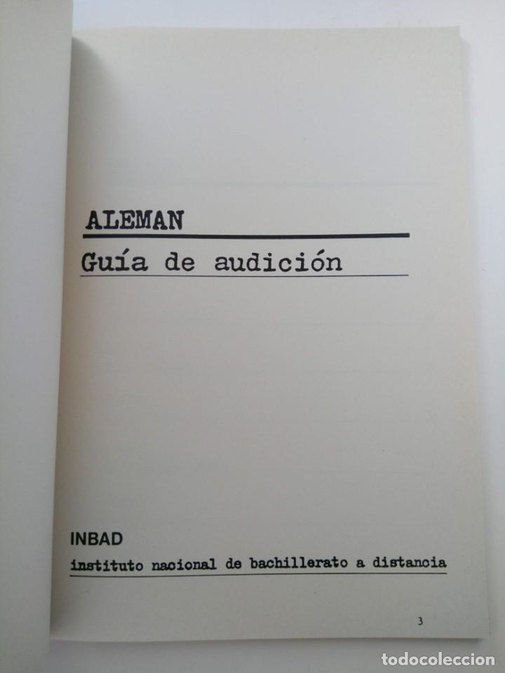 Libros de segunda mano: ALEM&Aacute;N COU - GU&Iacute;A DE AUDICI&Oacute;N - INBAD (SIN USAR) - Foto 2