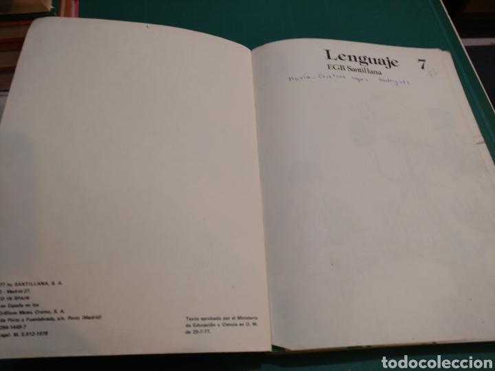 Libros de segunda mano: LENGUAJE. 7 E.G.B. SANTILLANA 1978 - Foto 2