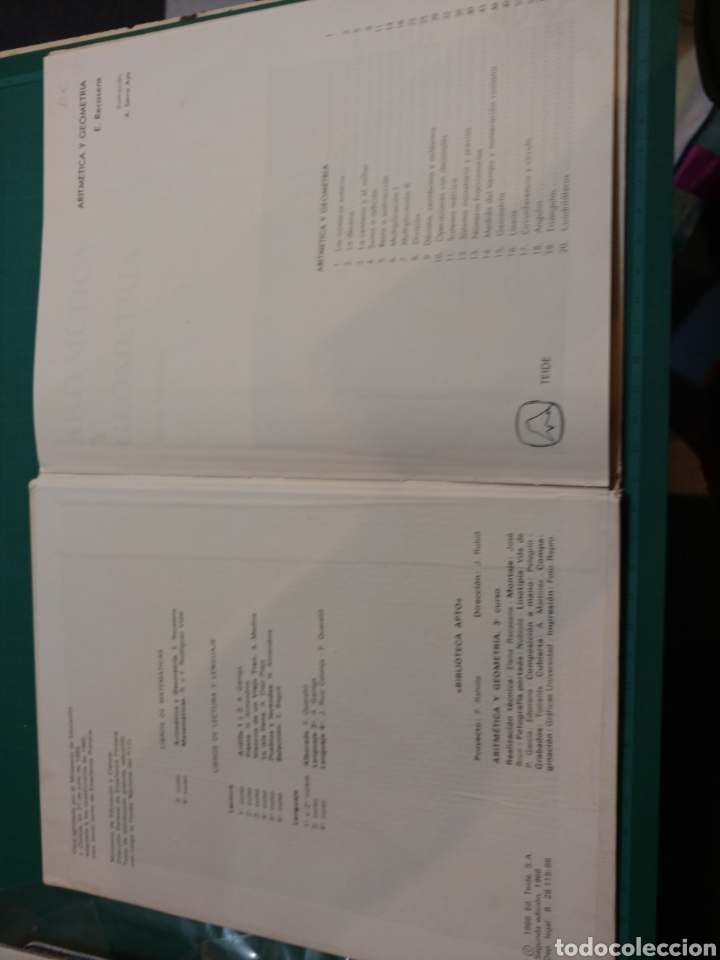 Libros de segunda mano: ARITM&Eacute;TICA Y GEOMETR&Iacute;A. 3. Teide 1966 - Foto 2