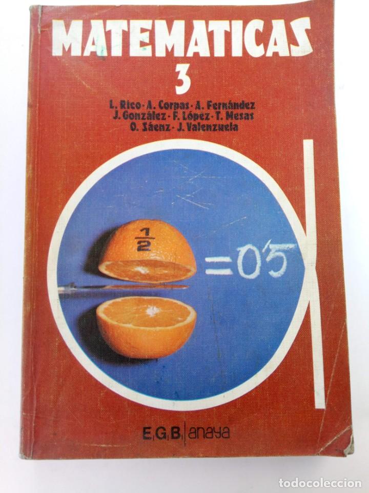 Libros de segunda mano: MATEM&Aacute;TICAS 3 EGB - ANAYA - Foto 1