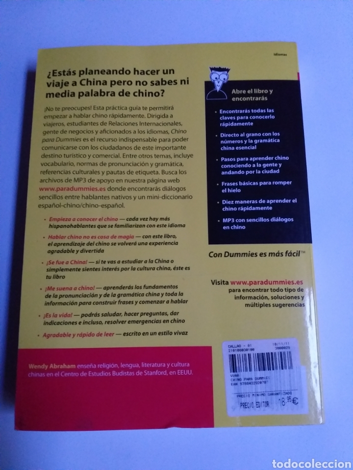 Libros de segunda mano: Chino para dummies . Wendy Abraham . Escuela ense&ntilde;anza - Foto 5