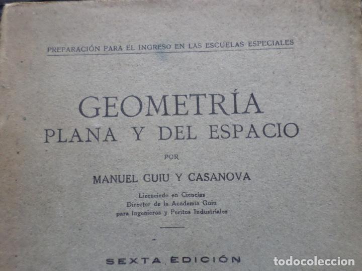 Libros de segunda mano: LIBRO GEOMETRIA PLANA Y DEL ESPACIO 1931 - Foto 2