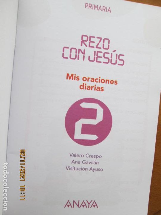 Libros de segunda mano: REZO CON JES&Uacute;S - 2 PRIMARIA - ANAYA 2015. - Foto 2