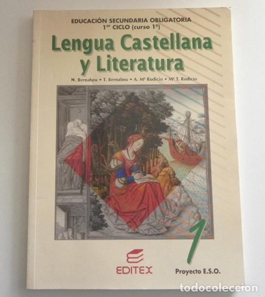 Libros de segunda mano: LENGUA CASTELLANA Y LITERATURA 1&ordm; DE LA ESO LIBRO DE TEXTO ESPA&Ntilde;A ENSE&Ntilde;ANZA EDUCACI&Oacute;N EDITEX A&Ntilde;OS 90