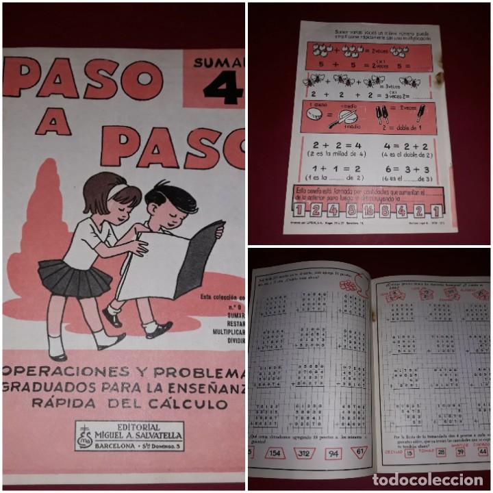 Libros de segunda mano: Cuaderno Paso a Paso Sumar 4 Editorial Salvatella 1970 - Foto 1