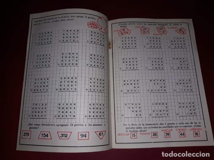 Libros de segunda mano: Cuaderno Paso a Paso Sumar 4 Editorial Salvatella 1970 - Foto 3