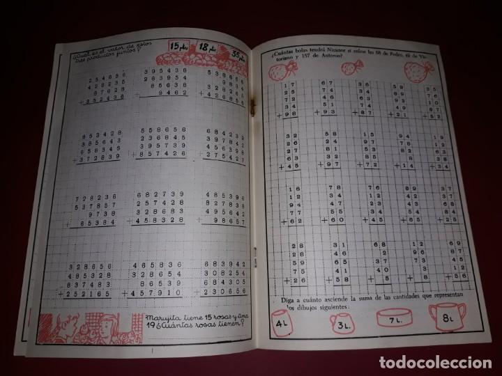 Libros de segunda mano: Cuaderno Paso a Paso Sumar 4 Editorial Salvatella 1970 - Foto 4