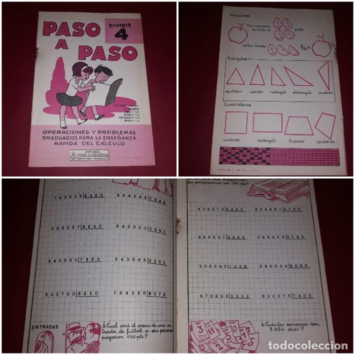 Libros de segunda mano: Cuaderno Paso a Paso Dividir 4 Editorial Salvatella 1975 - Foto 1