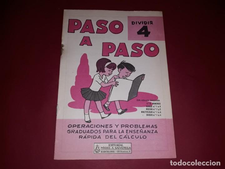 Libros de segunda mano: Cuaderno Paso a Paso Dividir 4 Editorial Salvatella 1975 - Foto 2