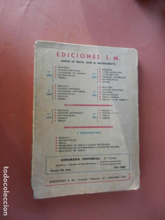 Libros de segunda mano: GEOGRAF&Iacute;A UNIVERSAL - 2&ordm; CURSO - EDICIONES SM - 1960. - Foto 2