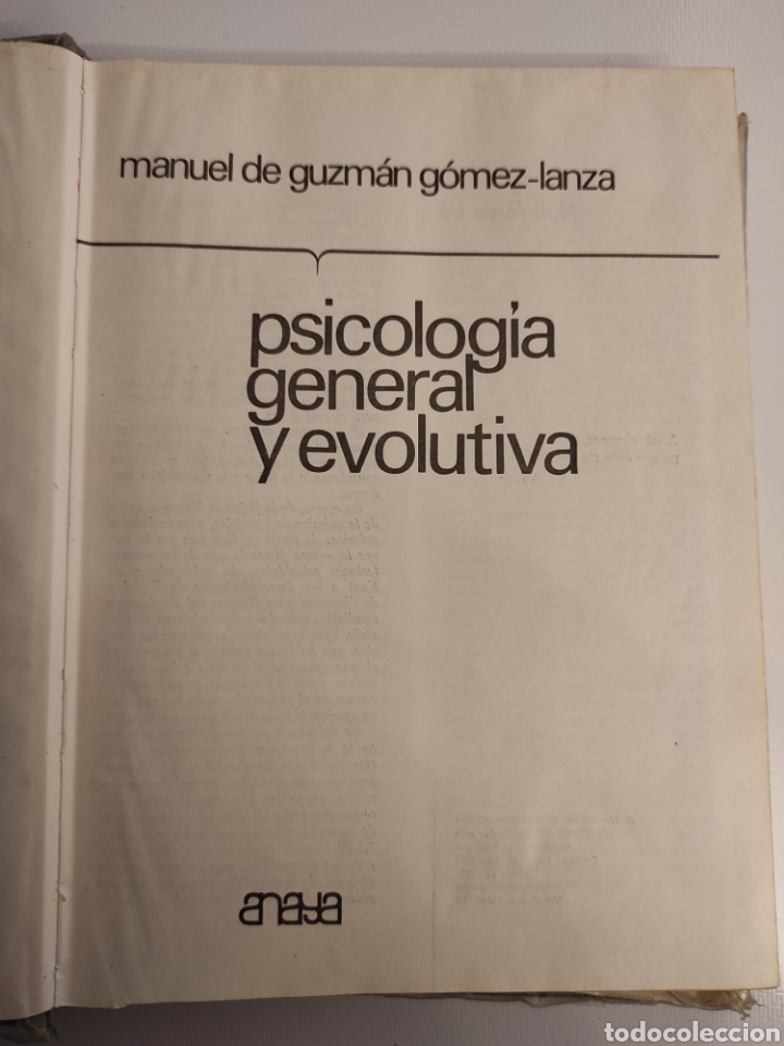Libros de segunda mano: Psicolog&iacute;a general y evolutiva. Manuel de Guzm&aacute;n G&oacute;mez-Lanza - Foto 4