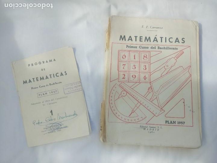 Libros de segunda mano: LIBRO Y PROGRAMA MATEM&Aacute;TICAS 1 CURSO BACHILLERATO - EDITORIAL SUMMA - 1961 - *R - Foto 1